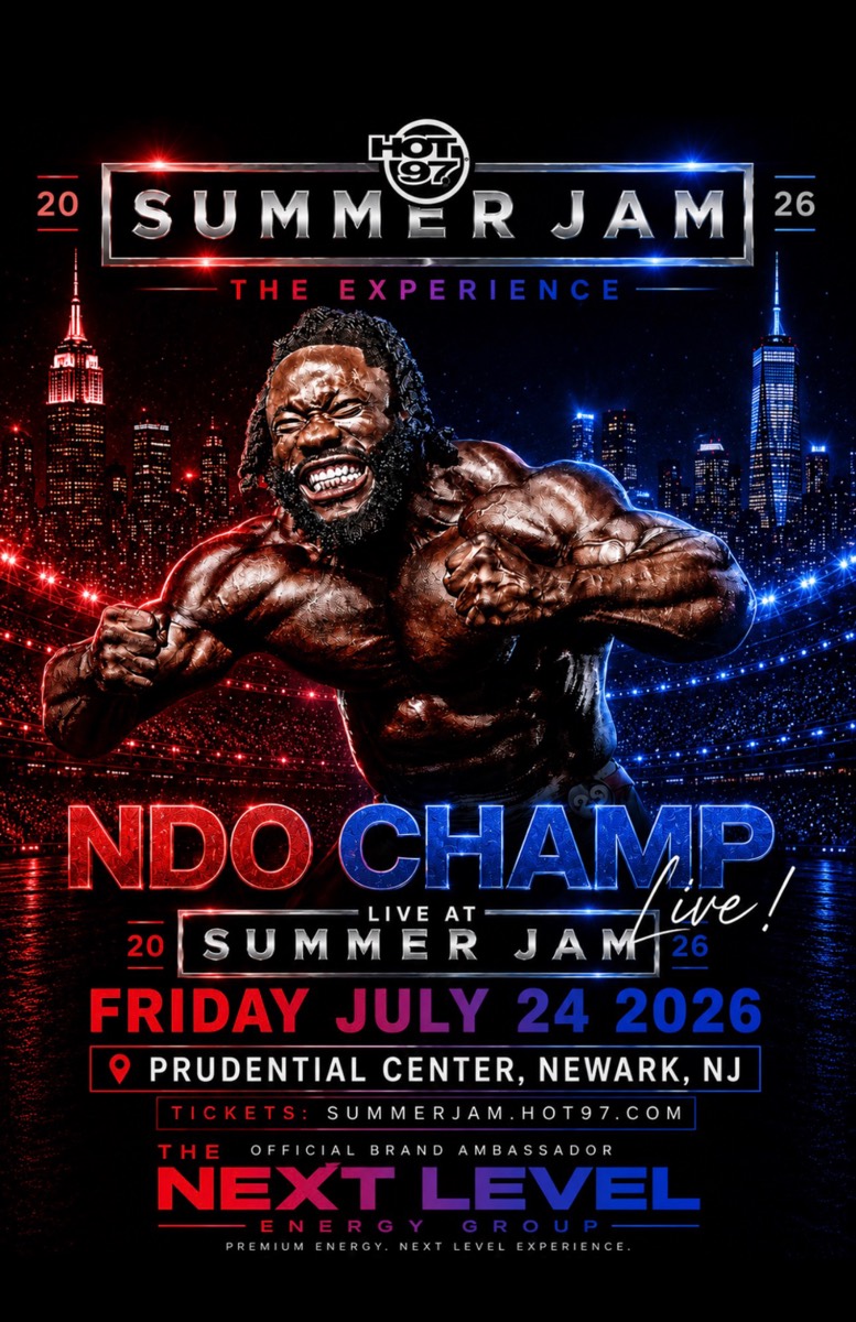 HOT 97 Summer Jam 2026 — NDO CHAMP, with Next Level Energy Group as official brand ambassador
