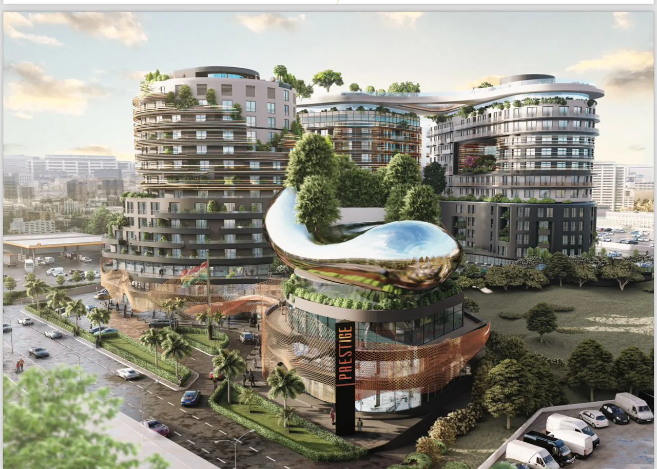 PRESTIGE La Casa — mixed-use residential development with rooftop pools and a retail podium, Accra, Ghana